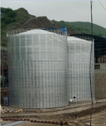 志仲镇粮食钢板仓的安装全过程不用热焊接